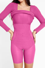 Load image into Gallery viewer, Basic Full Size Built-In Shapewear Square Neck Long Sleeve Dress
