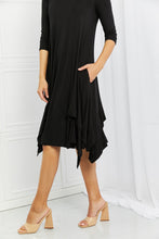 Load image into Gallery viewer, Full Size Pick-up Hem Asymmetric Midi Dress
