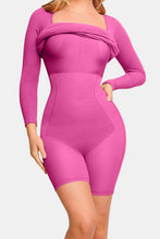 Load image into Gallery viewer, Basic Full Size Built-In Shapewear Square Neck Long Sleeve Dress
