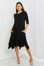 Load image into Gallery viewer, Full Size Pick-up Hem Asymmetric Midi Dress
