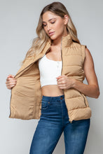 Load image into Gallery viewer, Chic High-Neck Zip Vest with Pockets
