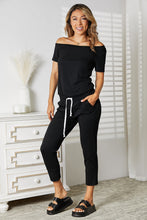 Load image into Gallery viewer, Double Take Asymmetrical Neck Tied Jumpsuit with Pockets
