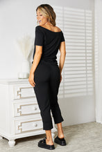 Load image into Gallery viewer, Double Take Asymmetrical Neck Tied Jumpsuit with Pockets
