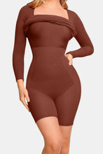 Load image into Gallery viewer, Basic Full Size Built-In Shapewear Square Neck Long Sleeve Dress
