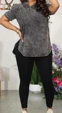 Load image into Gallery viewer, Short sleeve acid washed legging set
