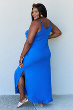 Load image into Gallery viewer, Full Size Cami Side Slit Maxi Dress in Royal Blue
