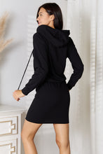 Load image into Gallery viewer, Full Size Drawstring Long Sleeve Hooded Dress
