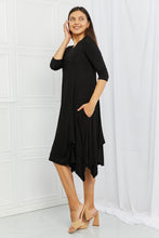 Load image into Gallery viewer, Full Size Pick-up Hem Asymmetric Midi Dress
