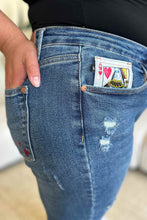 Load image into Gallery viewer, Hearts Full-Size Boyfriend Jeans with Coin Pocket
