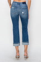 Load image into Gallery viewer, Full Size Cuffed Ankle Distressed Straight Jeans
