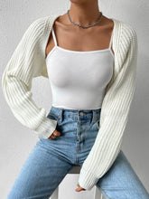 Load image into Gallery viewer, Open Front Long Sleeve Cropped Cardigan
