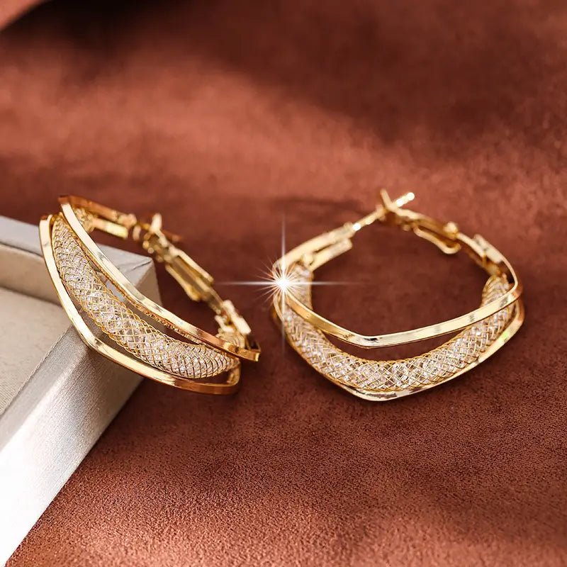 Mesh Bling Earrings